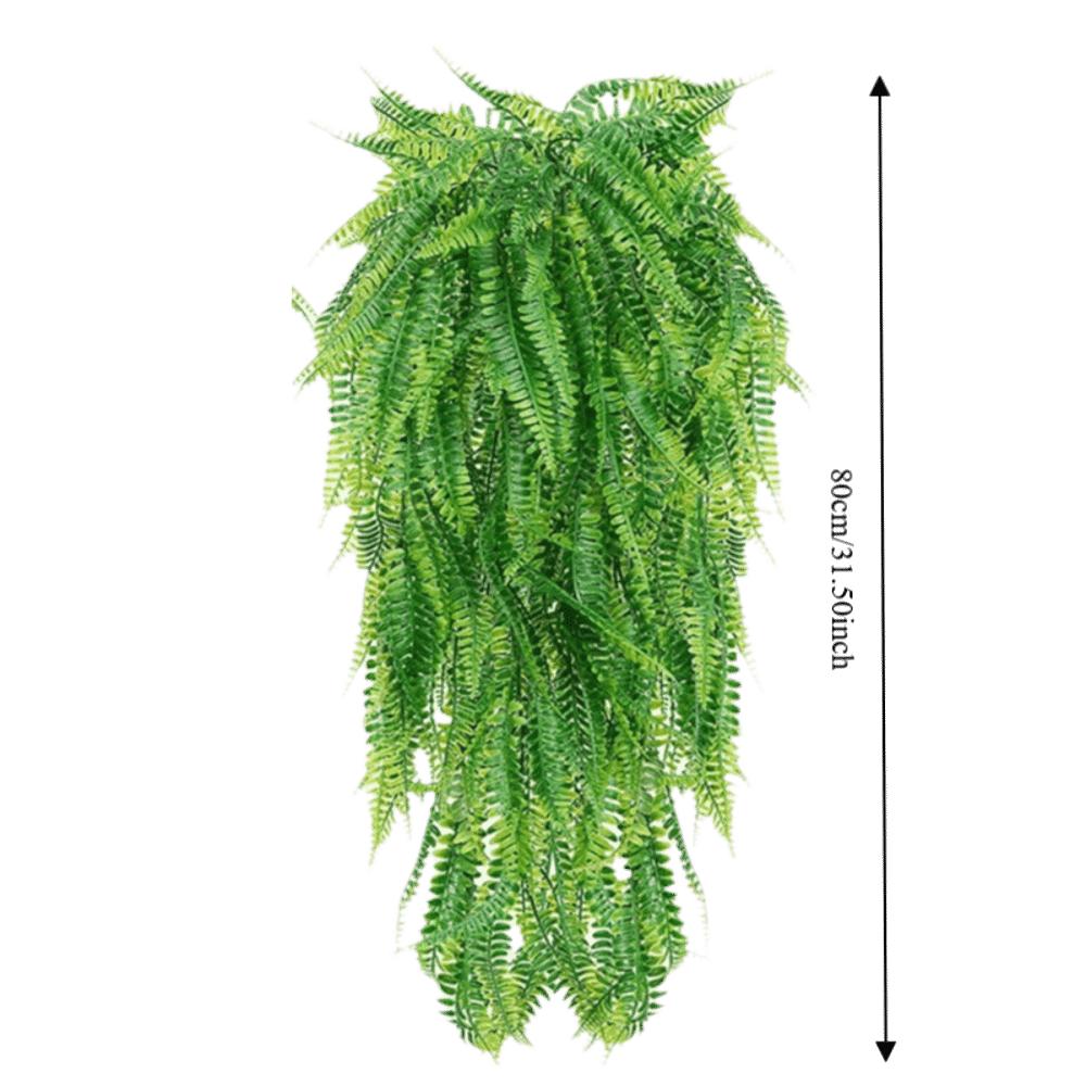 2pcs Green Artificial Green Foliage 31.50in Artificial Leaf Decor Decorative Fake Plants  Garden