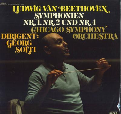 LP Record GEORG SOLTI CHICAGO SYMPHONY ORCHE Beethoven Symphonien Nr. 1 Nr. 2 295600 DECCA Germany Classical Used