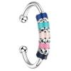 Color Beads Anxiety Ring Relieve Stress Adjustable Open Colorful Rotate Beads Ring for Women Men