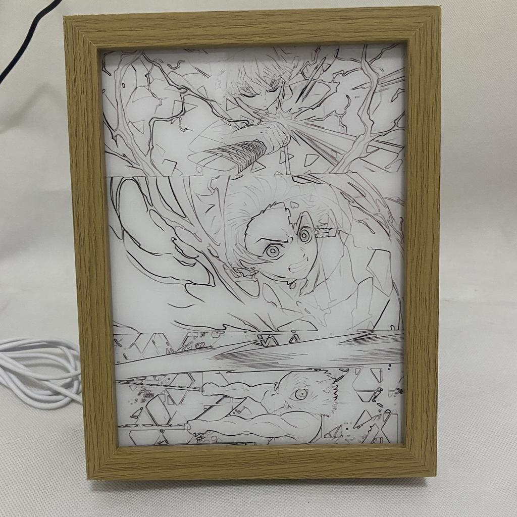 Demon Slayer Tanjirou Zenitsu Nezuko 3-Tone USB LED Night Light