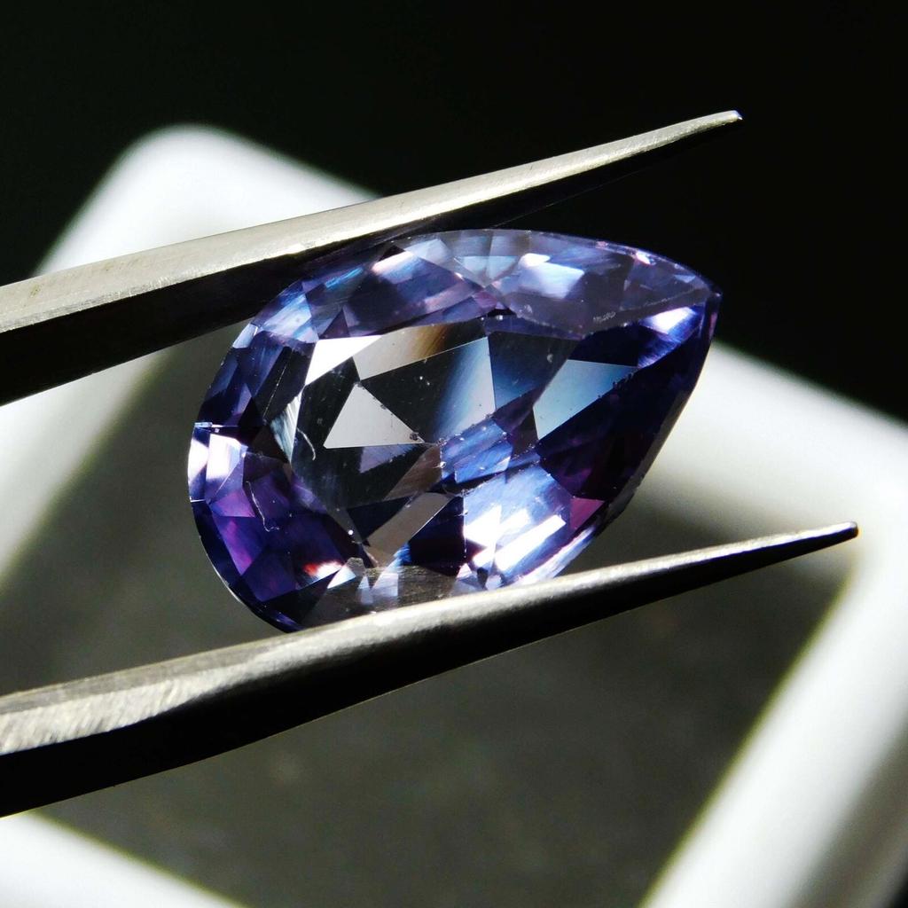 8 Ct Natural Alexandrite Loose Gemstones Certified Color Change Pear Shape