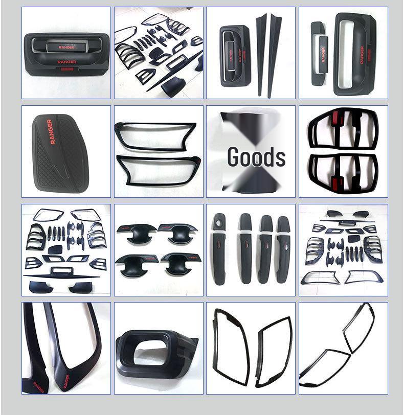 Ford Ranger T6/T7/T8 Body Trim: Front & Rear Light Covers, Fuel Tank Cap, Door Handles