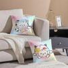 Zodiac Animals with Guitars Cushion Cover Pillowcase Short Plush Invisible zipper Room Sofa Cushion Cover