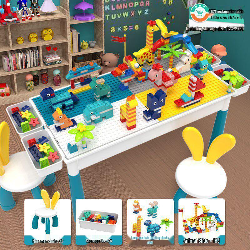 2026 New Model: Children's Educational Building Block Table, Multifunctional Puzzle Game for Ages 3-6