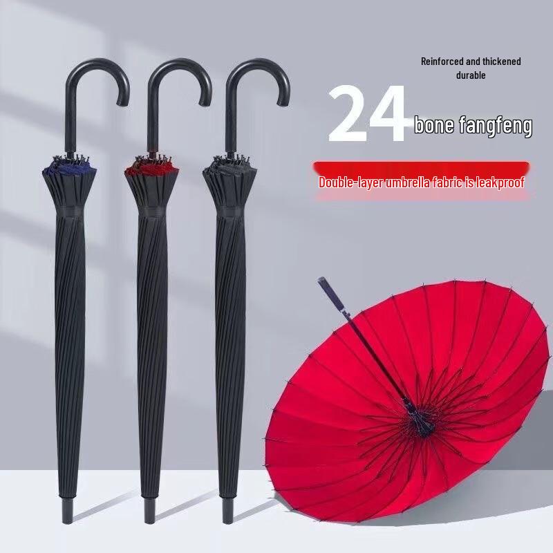 Pellaim 24-Rib Windproof Business Straight Umbrella