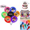 Brightly Colored Roblox Boys Birthday Party Decor With Balloons And Cake Toppers