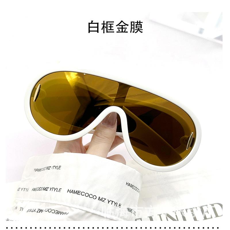 New large frame connected sunglasses men Y2K future wind hip-hop punk sunglasses unisex trendy fashion eyewear