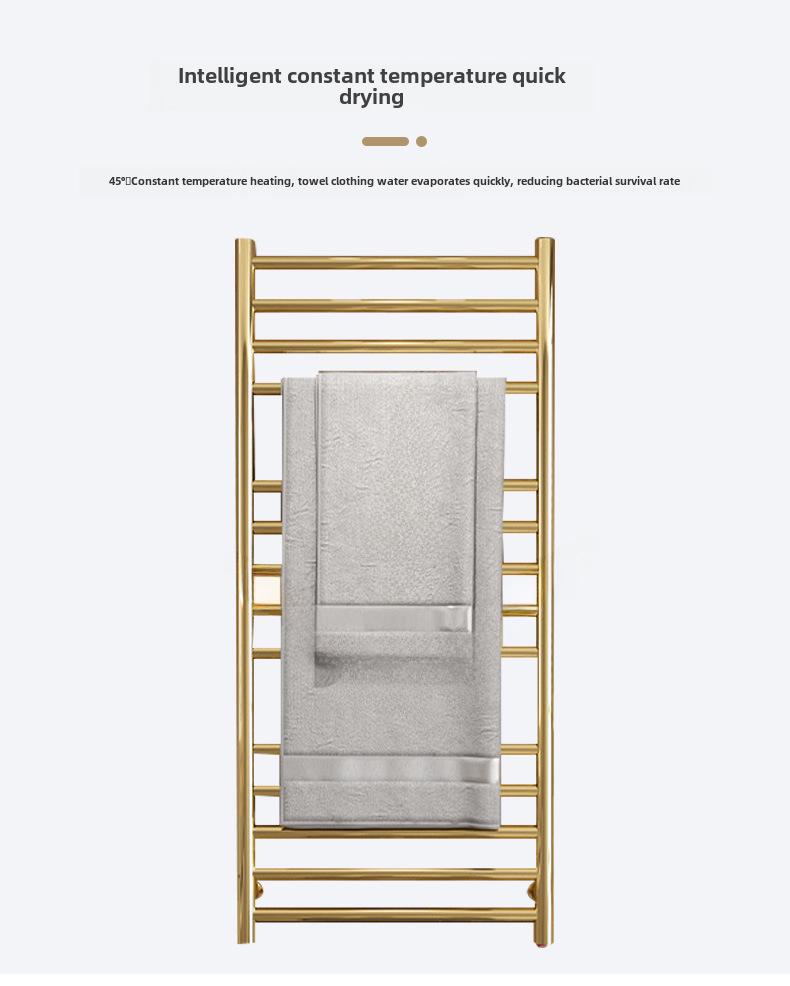 304 Stainless Steel Electric Heated Towel Rack with Golden Controller