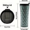 Insulated Coffee Mug 17oz, Leak Proof Coffee Cups with Lid, Thermal Coffee Cups Stainless Steel Reusable Coffee Mug Keep Cold and Hot Travel Mug