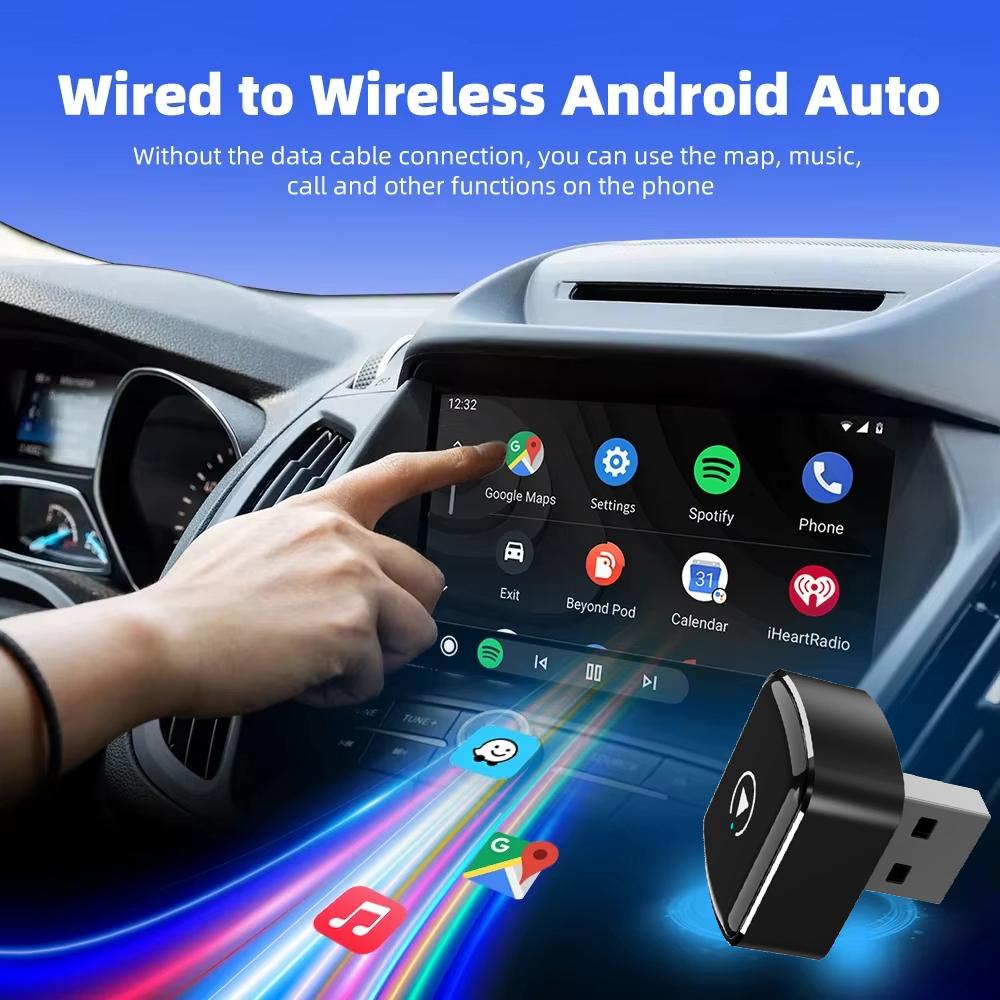 M26 2 in 1 For CarPlay/Android Auto Wired to Wireless Car Adapter 5.8G/2.4G Dual Band WiFi Bluetooth-compatible USB Dongle