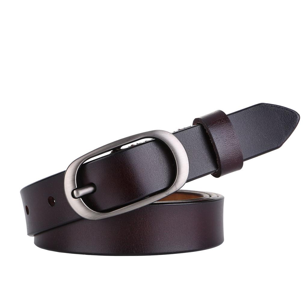 Elliptical Alloy Buckle Leather Women Belt For Fashion Casual Office Gift Use