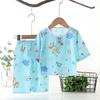 Summer Cotton Pajama Set Thin Air Conditioning Wear for Kids Baby Home Loungewear