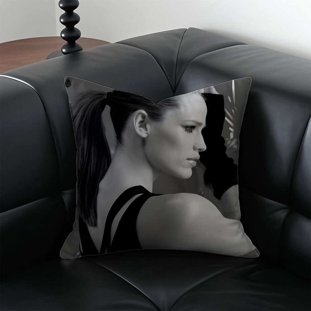 JJennifer Garner Cushion Cover Pillow Case Antidustmite Invisible zipper silky plush cushion