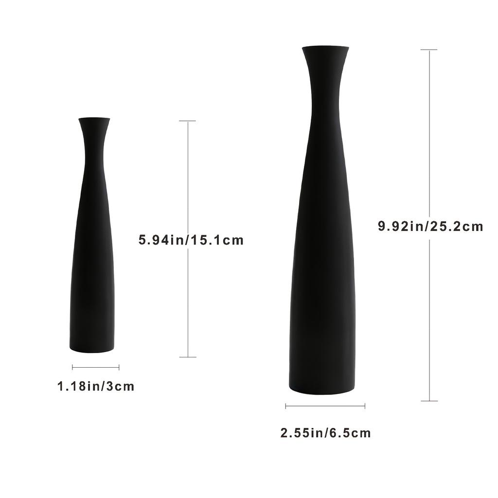 Vasi Stampati in 3D - Vasi Alti Conici Bianchi e Neri, Decorazione per Ingresso Vaso di Benvenuto Ornamento, Vasi Decorativi Stile Moderno Minimalista