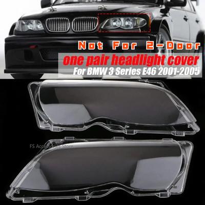 Kryty svetiel predných svetlometov pre BMW radu 3 E46 318i 320i 325i 4-dverový sedan 2002-2005 kryt lampy svetlometu