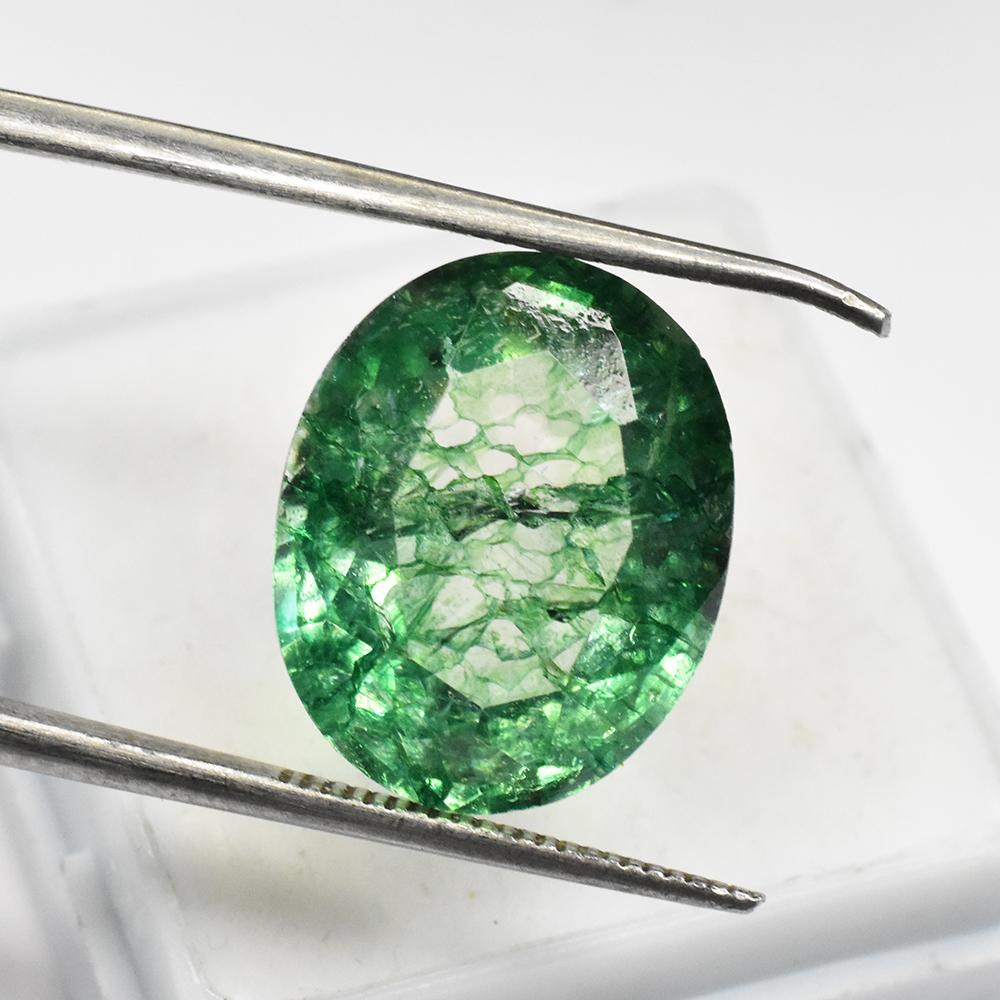 Green Emerald A+ Natural 9.95 Ct   Oval Cut Gemstone Best For Gift