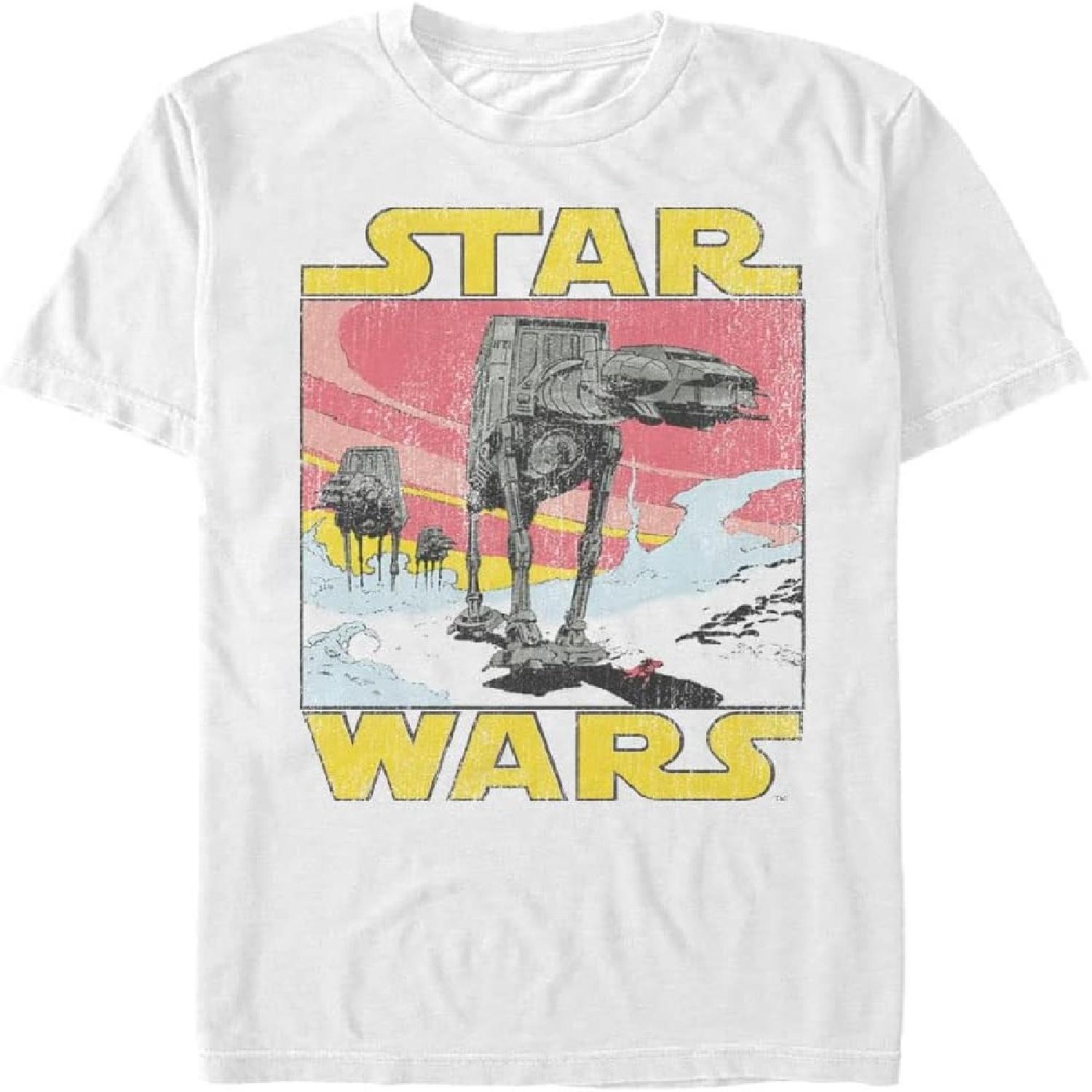 STAR WARS Sw ATAT Мужские Топы Футболка с коротким рукавом XXXXXL белый