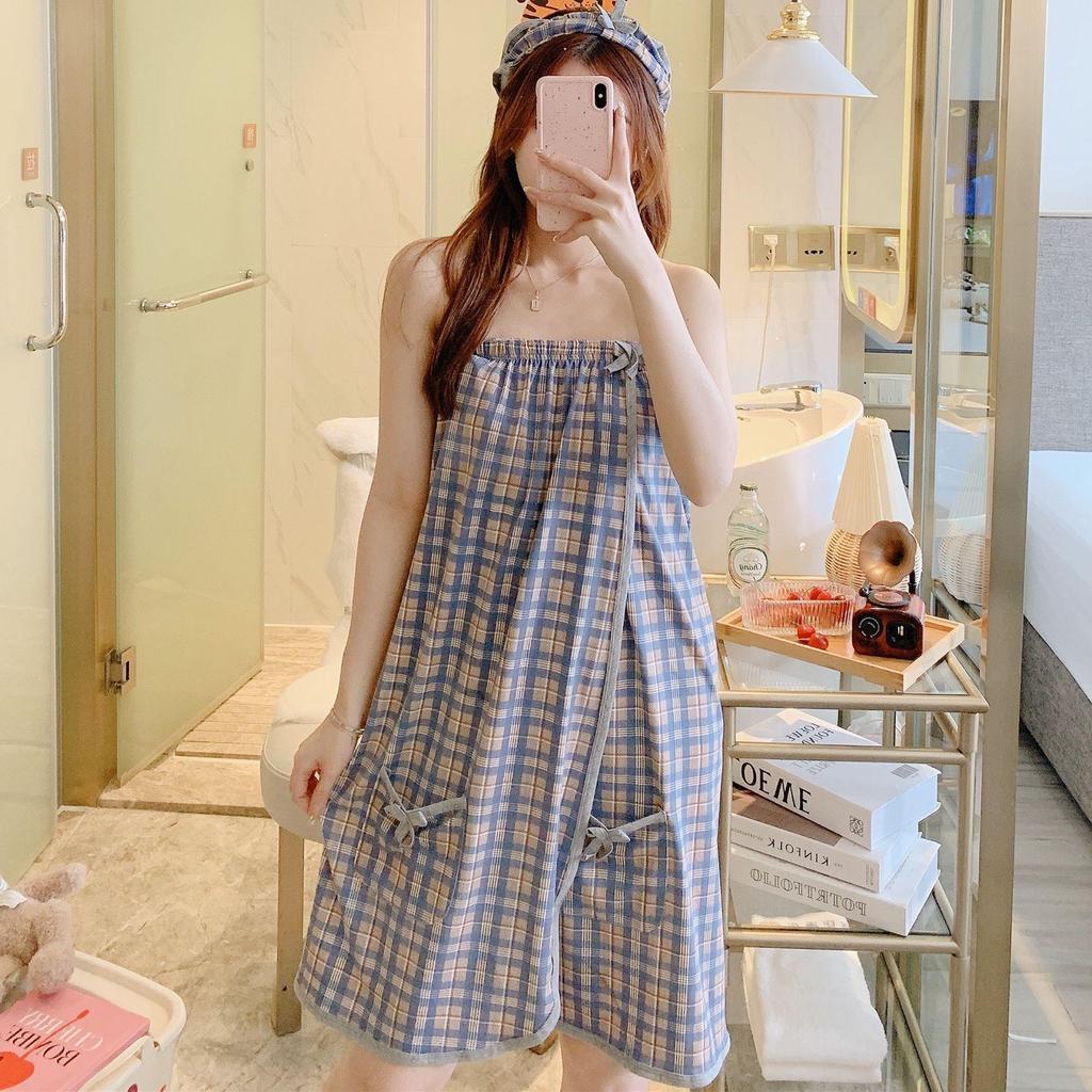 Letnia piżama damska: Codzienny, Wygodny Ręcznik Bandeau i Szlafrok Kąpielowy do Sauny