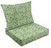 Vargottam Printed Outdoor Deep  Seat  Patio  Cushions Set 2pcs Seat Set All Weather Replacement