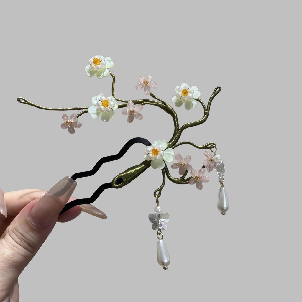 Luksusowa spinka do włosów z frędzlami w chińskim stylu do stylizacji wieczorowej