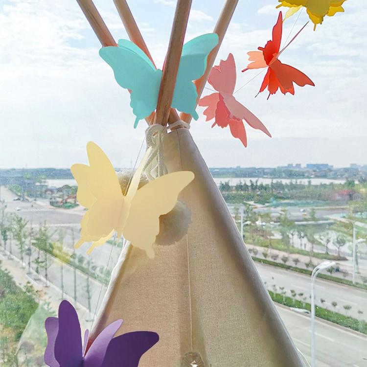 Colorful 3D Butterfly Paper Garland for Weddings, Parties, and Children's Room Decor