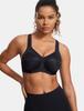 SYROKAN Sports Plus High Molded for and Size D95 Bra, Non-Slip, Size, Support, Cups, Racerback, Y-Back, Underwire, Running, Training, Fitness, Black,