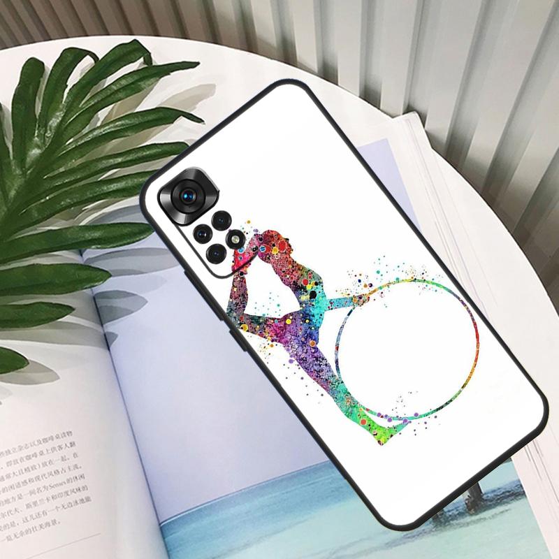 Gymnastics Watercolor Printing Funda For Xiaomi Redmi Note 14 10 11 12 13 15 Pro Plus Case For Redmi 15 15C 14C 12C 10C 13C