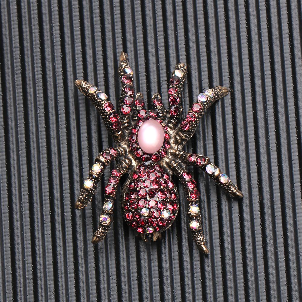 SKEDS Rhinestone Crystal Large Dragonfly Brooch Fashion Retro Insect Pin Coat Accessory for Women and Men Good Gift