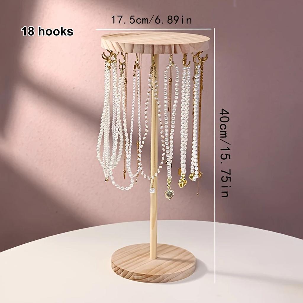 1pc,Wooden Jewelry Rack, Necklace, Earring, Pendant Display Rack, Jewelry Manager, Jewelry Hook, Multifunctional Storage Rack