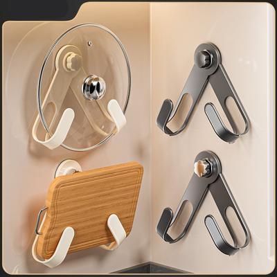 Non Nail Sticker Pot Cover Rack, Non Perforated Wall Mounted Kitchen Shelf, Cutting Board, Cutting Board, Vegetable Board Storage Rack