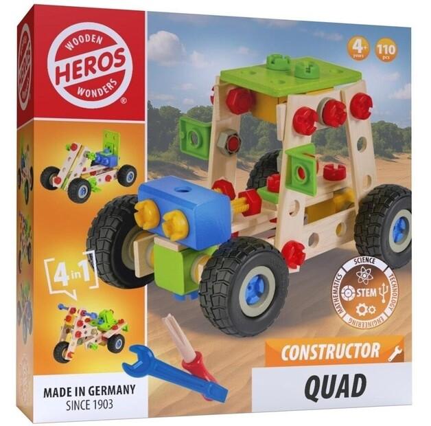 Конструктор деревянный Tactic Heroes Samolot 4в1, 90 элементов