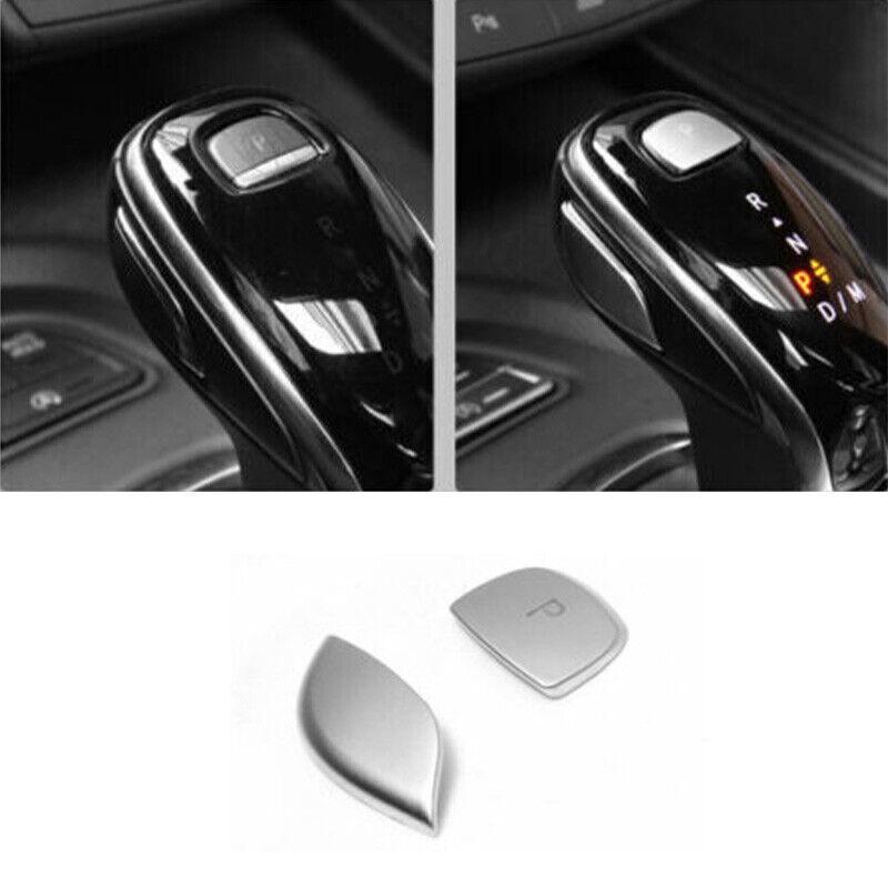 For Cadillac CT6/CT5/XT6/XT5/XT4 2020 Silver Console Gear Shift Knob Cover 2pcs