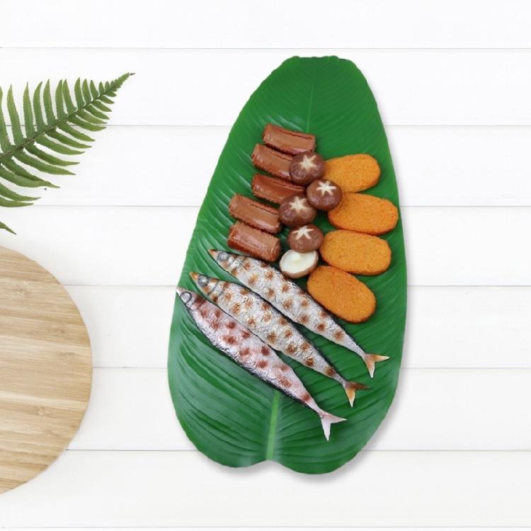 4pcs Multipurpose Banana Leaf Replicas Enhances Any Space with Tropicals Bendables and Practical Party Decoration