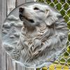 Wood Great Pyrenees Dog Wooden Sign Art, Weather Resistant Decor for Home and Outdoor Use, Textured Quality Pet Design for Door, Wall, Home, Room