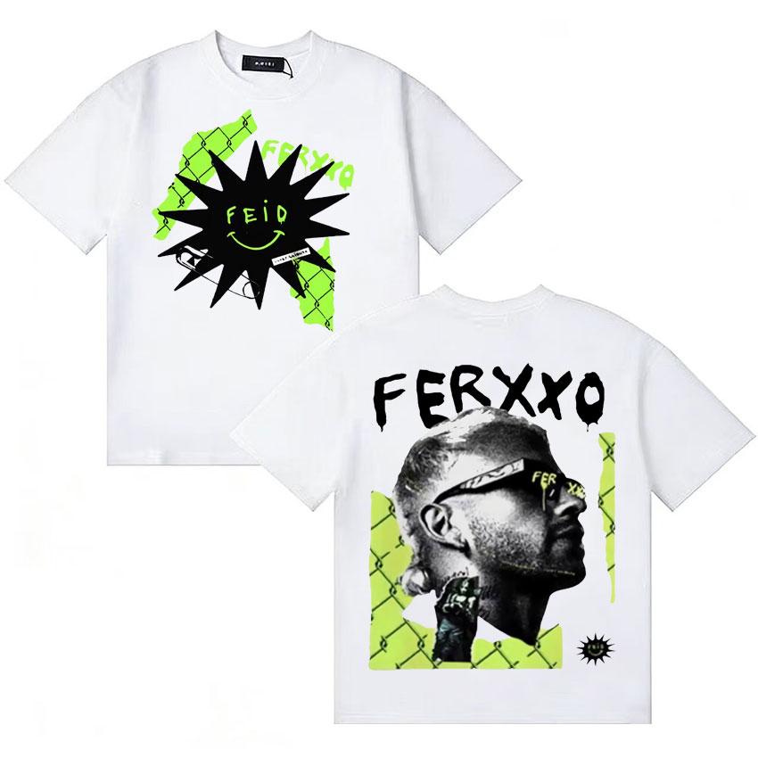 Feid Inter Shibuya La Mafia Fans Gift Merch Tshirt Unisexs Women Summer Fashion T Shirt Teenagers Cotton Oversized Crewneck T Shirt
