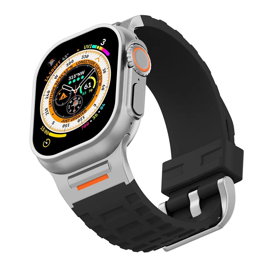 3 Style New Sport Band For Iwatch Ultra 3/2 49mm 42 44 45 46mm Silicone Strap For Apple Watch Series 11 10 9 8 7 6 SE3 Bracelet