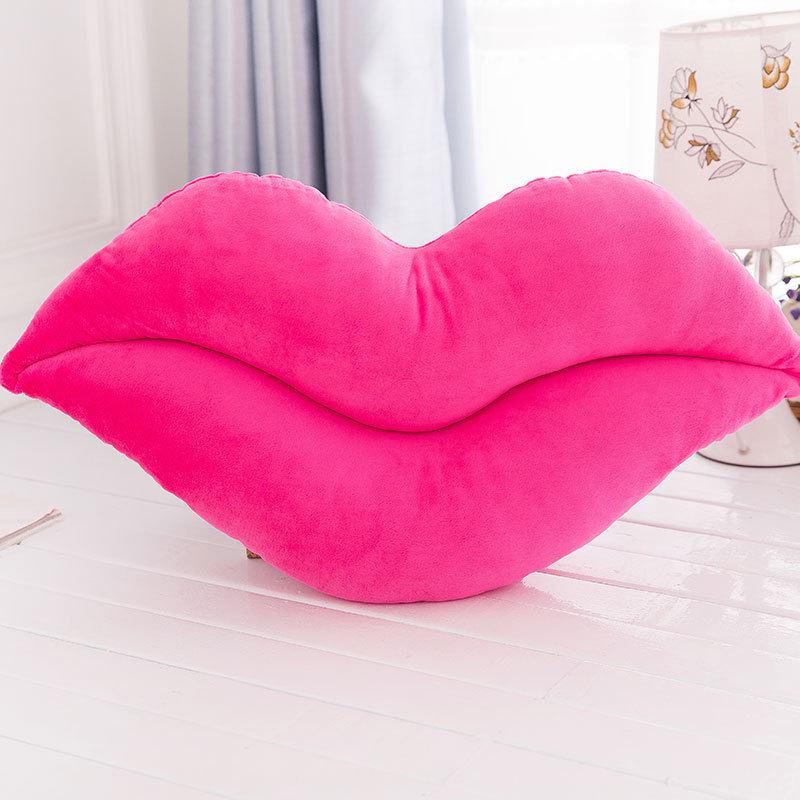 

Sexy Red Lips Plush Pillow - Creative Valentine s Day Gift 30cm, 0.1kg розовый
