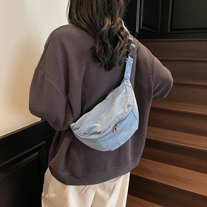 Denim Messenger Bag Hüfttasche Damen Outgoing Brusttasche
