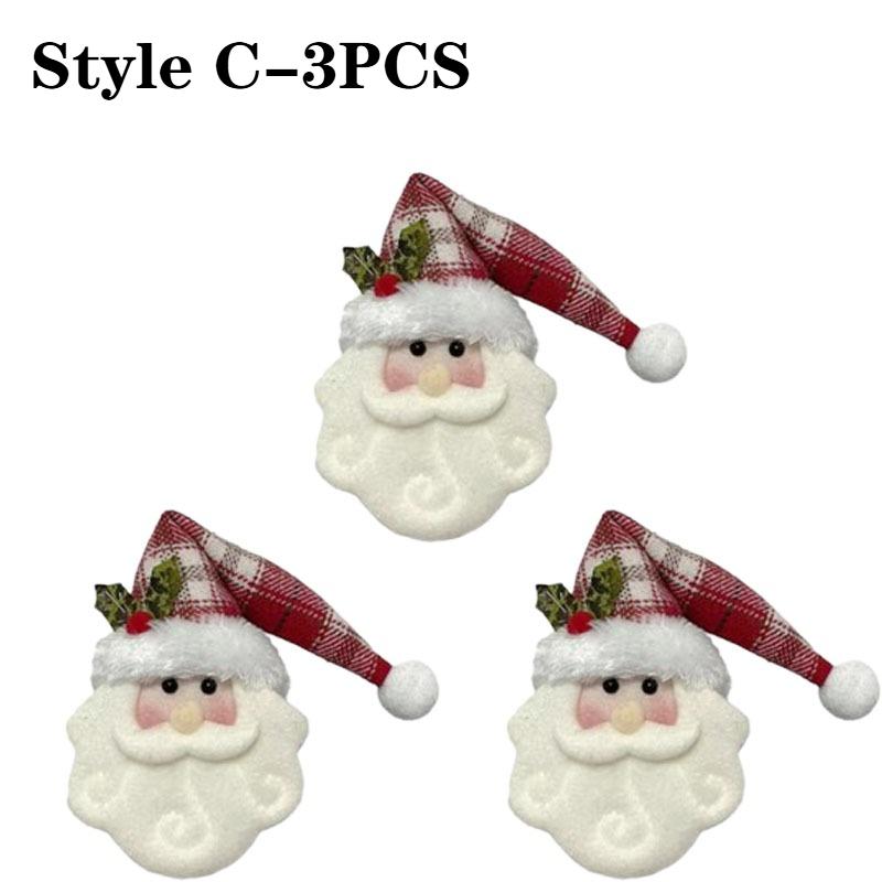 1-10PCSChristmas Knitted Fabric Doll OrnamentsSanta Claus Hanging Decorations XmasTree Pendant Holiday Party Home Scene Supplies