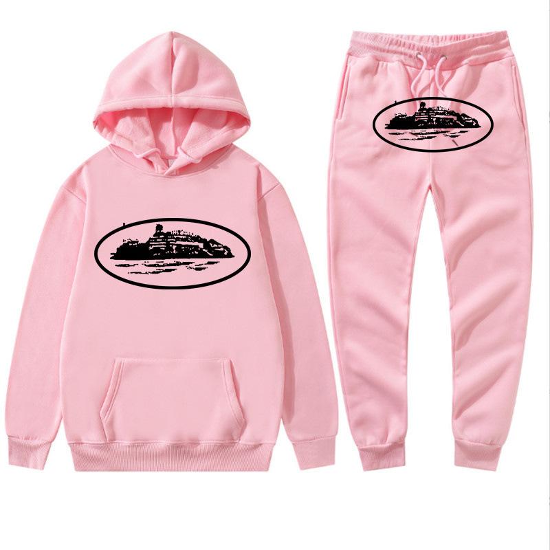 Grensoverschrijdend Corteiz trendy merk hoodie trainingspak sport trui heren en dames tweedelig trui + joggingbroek kleding street shirt