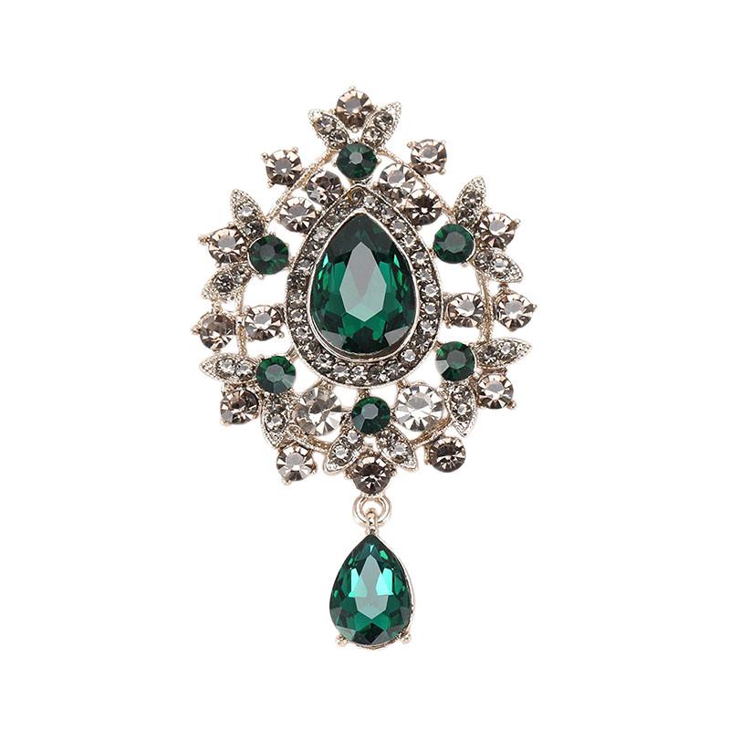 Water Drop Brooch, High-end Women's Luxury Crystal Brooch, Fashionable and Elegant Brooch