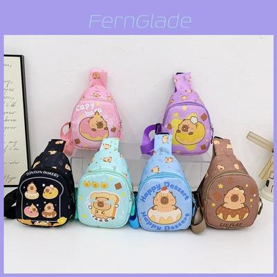 Borsa a tracolla per bambini a cartoni animati, zainetto leggero in nylon da petto per l'asilo, uso quotidiano