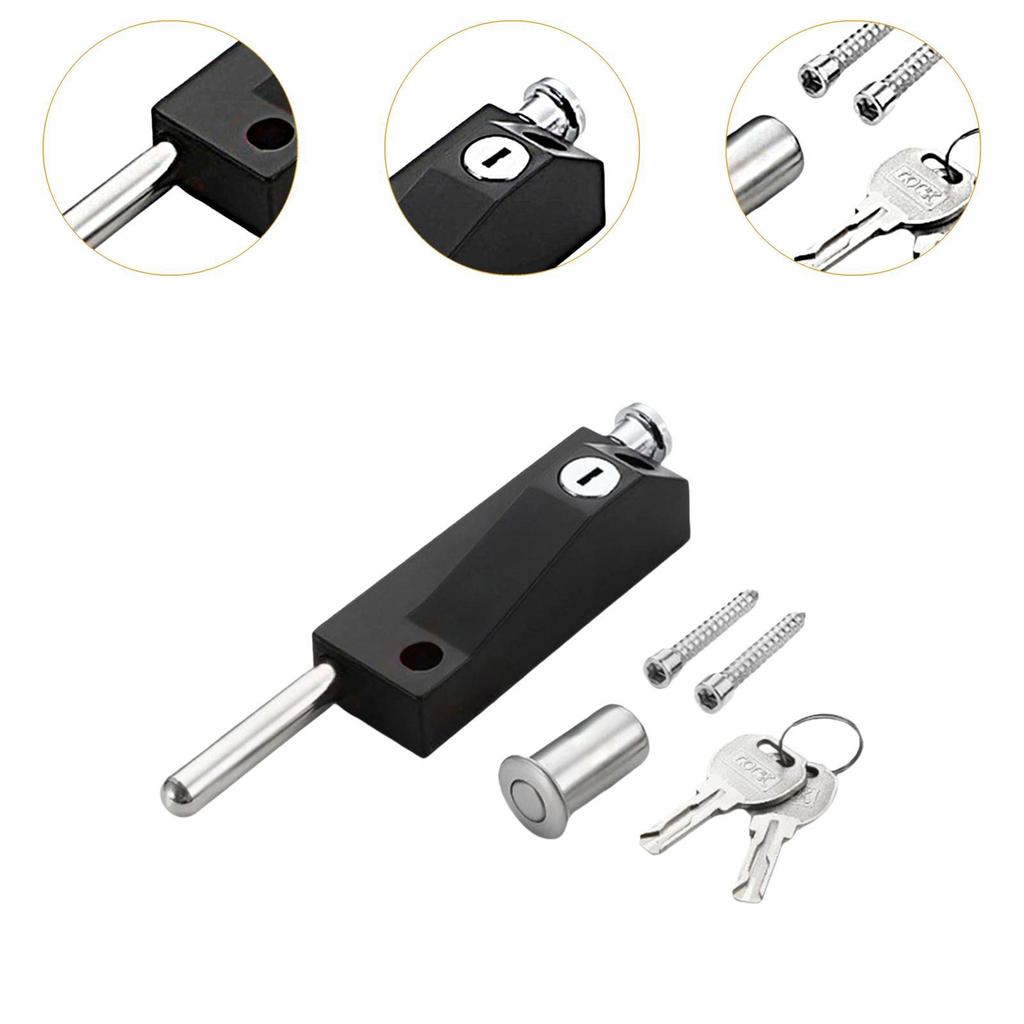 Door Bolts Lock Water Resistant Sturdy 2 Keys Spring Lock Floor Spring Bolt for Toilet Commercial Use Shop Bathroom Home