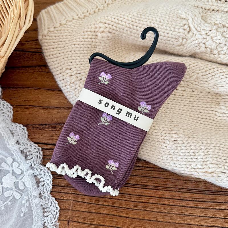 

Бесшовные носки, Женские носки до середины икры, Осенне-зимние махровые носки с бантом для девочек 1 pair