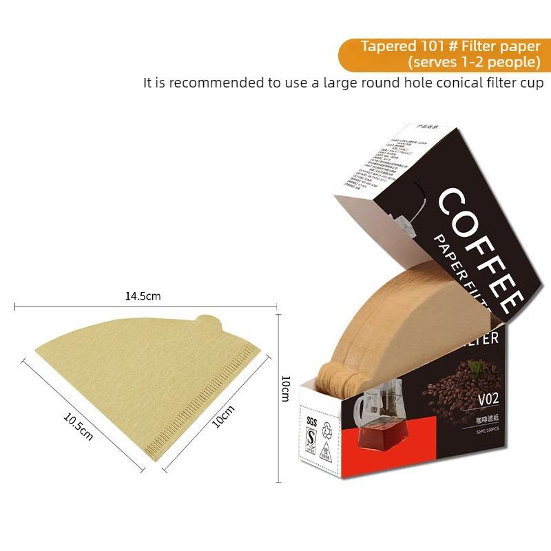 Food Grade Coffee Filter Paper Cone Hand Brewed Coffeeware Machine Disposable V02 Filter Paper Multiple Servings