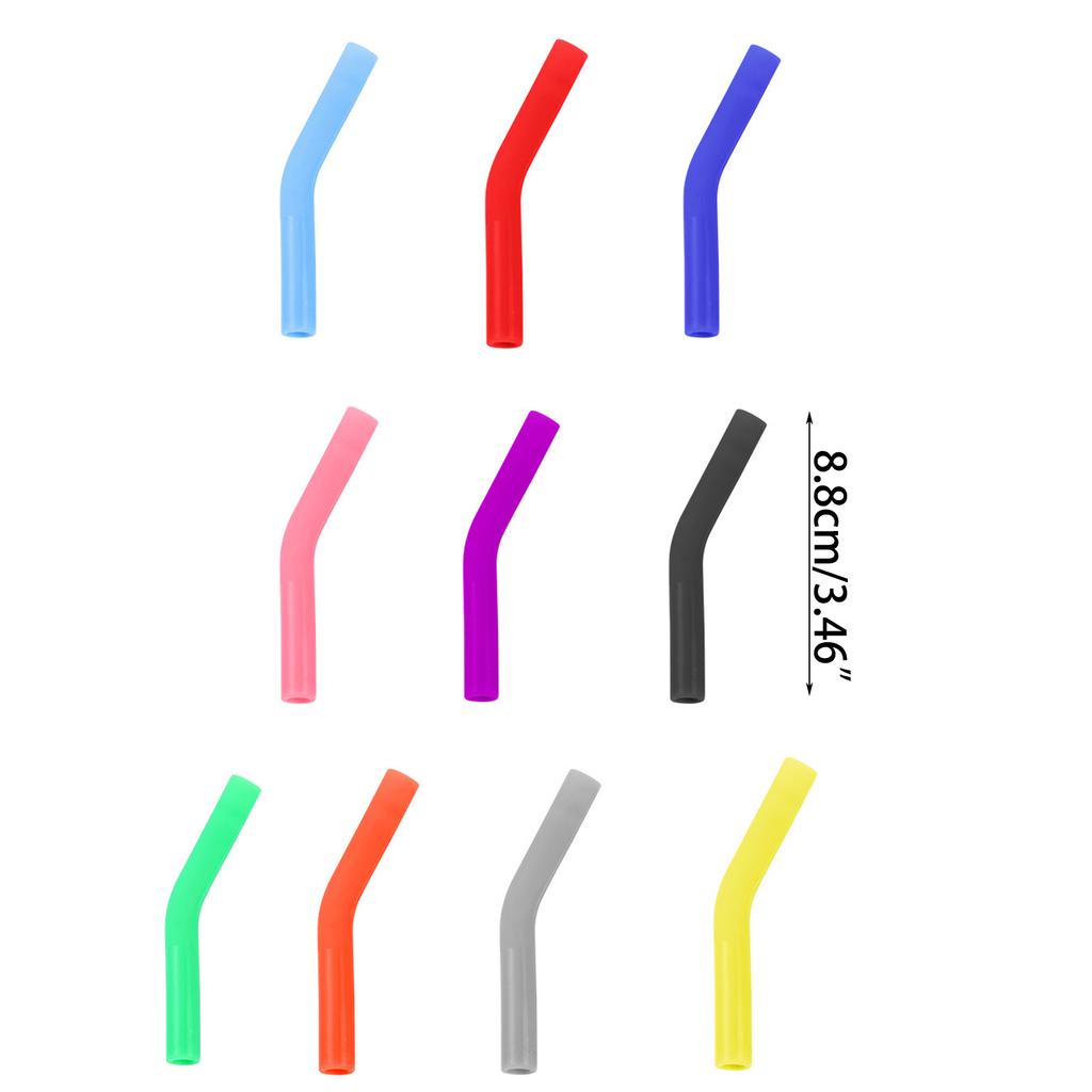 10Pcs/set Soft Silicone Straw Covers Metal Straws Tips Covers Fit for 8MM Wide Reusable Stainless Steel Straw Nozzles
