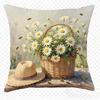 1/4pcs Floral Pillow Covers with Charming Designs Sofa cushion cover home bedroom room decoration