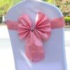 Bows Chair Back Bow Decorative Belt Ready Made Ties Fastening Event Chair Straps Elastic Band Satin Chair Sashes