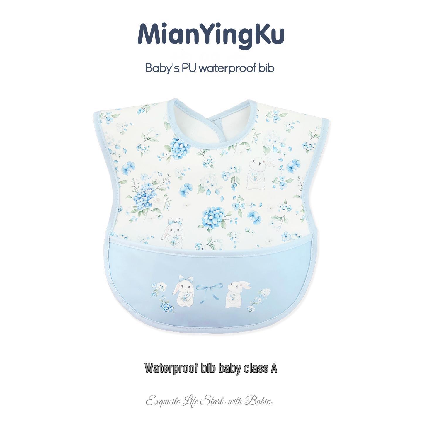 

Водонепроницаемый хлопковый детский фартук: Двусторонний ПУ слюнявчик с карманом, устойчивый к пятнам, для малышей и младенцев. 0-5 years