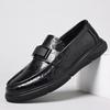 New Trendy Shoes Summer Men Bean Shoes Real Cowhide Shoes British Leather Shoes Soft Soles Versatile Shoes Men Shoes